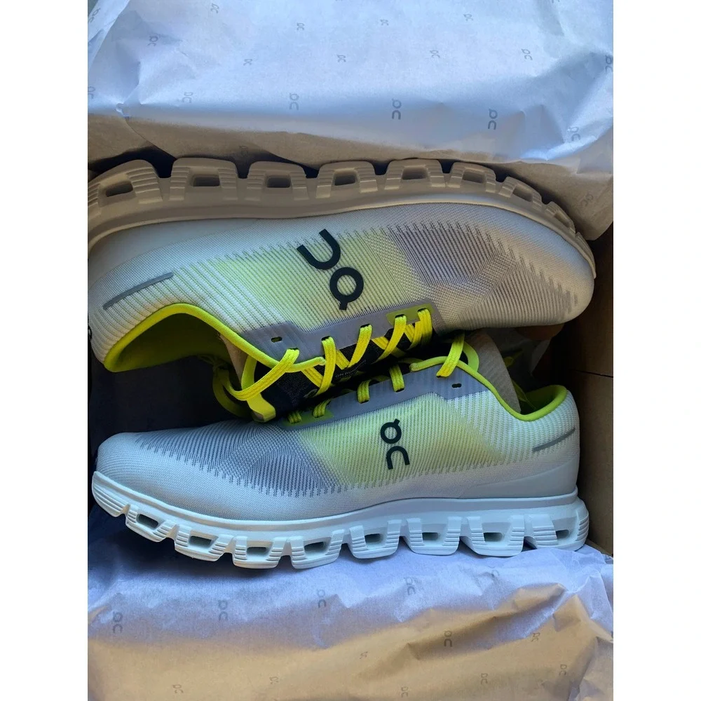 On Running‎ Cloud 5 Push Men's Running Shoes White Yellow Size 12.5